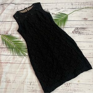 Lauren Ralph Lauren Lace Sleeveless Black Dress LBD